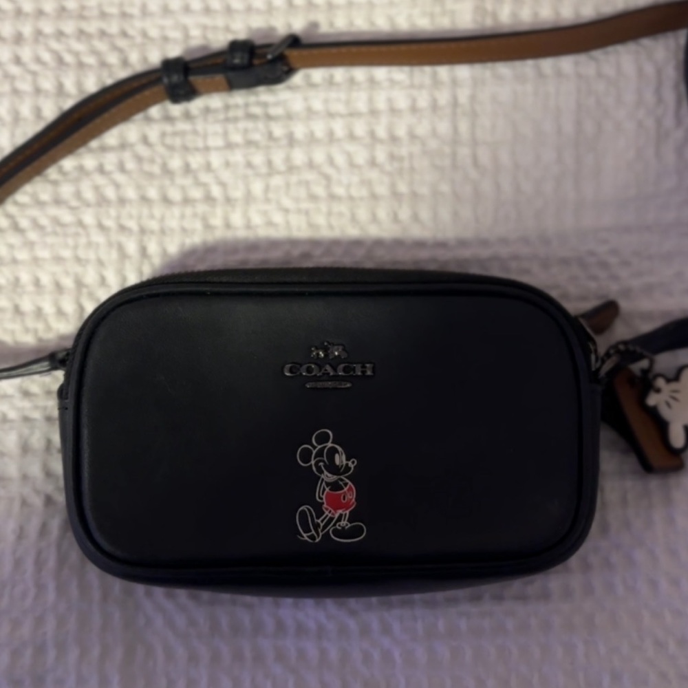disney x coach limited edition black mickey mouse crossbody